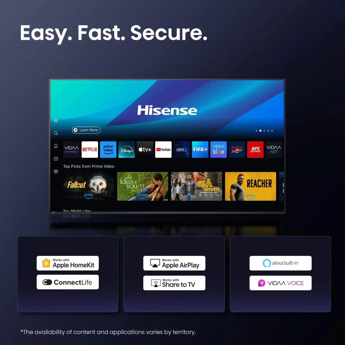 Hisense TV SET 75A72Q HSN - Smart TV 4K Ultra HD Nero 75" QLED