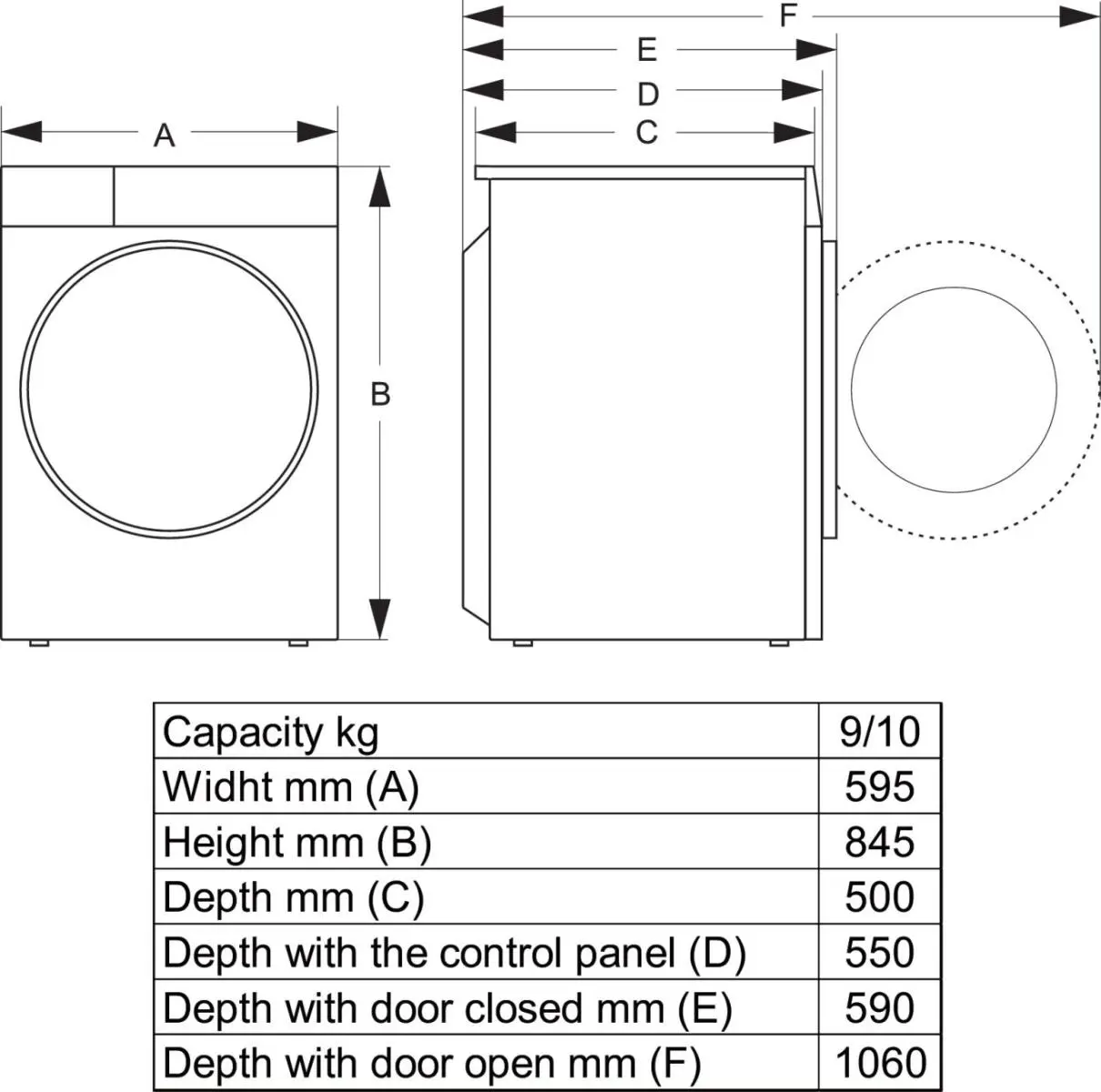 Hisense WASHER-DRY WD3S9043BW7