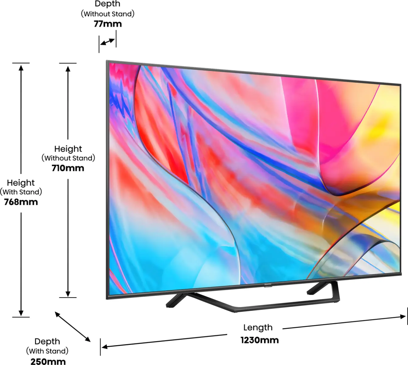 Hisense TV SET 55A7KQ - Smart TV 4K Ultra HD Grigio 55" QLED